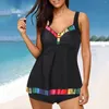 Badmode voor dames, bikini, split, digitaal, pakmaat, print, riem, verstelbaar badpak, tankini's voor damesbadkleding