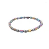 Bracelet de richesse en obsidienne noire colorée, en cristal, pour hommes et femmes, 23CM, soulagement naturel, pierre de guérison Reiki, extensible Pro