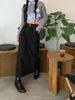 Röcke graue Frauen schwarze schwarze hoch-thaistische Seiten-Split-Midi-Rock-Damen A-Line Vintage Elegant All-Match Simple Fashion Streetwear Y2K