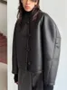 Женская кожаная двойная стильная женская замшевая дизайнерская куртка 2023, осенне-зимняя женская однобортная верхняя одежда, кардиган, топ