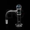 Clou à quartz à bord biseauté XL Terp Slurper entièrement fondu avec ensemble de marbre Dichro en verre pour conduite d'eau Dab Rigs