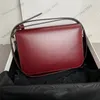 Top Triumph Smooth Cowhide Sac à bandoulière pour femme Sacs à bandoulière Sac à bandoulière design Sac carré moyen Flap Tote Purse sac à rabat classique rouge Cadeau de Noël 10a 22