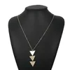 Hänge halsband vintage triangel långkedjiga kvinnor choker halsband collana tröja kedja bijoux collier femme