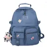 Borse da scuola Zaino per laptop impermeabile in tela stile coreano per donna Borsa da viaggio moda Tennage Girl Shoulder