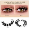 False Eyelashes 4 Pairs Russian Set Curling Thick Long Faux Cils Mink Fluffy Lash Extension Supplies Cosplay Manga Fake Eyelash