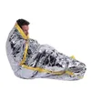 200100cm Portabel Emergency Sunscreen Filt Party Favor Silver Foil Camping Survival Warm Outdoor Adult Children Sleeping Bag R2640018