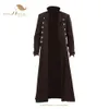 Мужской полушерстяной костюм SISHION, длинный средневековый костюм эпохи Возрождения, пальто Gentlema, VD3537, готический Тренч в стиле стимпанк, винтажный сюртук, пальто для мужчин, S-5XL 231102