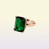 Natural Emerald Ring Zircon Diamond Rings For Women Engagement Wedding Rings with Green Gemstone Ring 14K Rose Gold Fine Jewelry 25142020