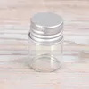 Vazolar 20pcs 5ml Cam Depolama Şişeleri Alüminyum Dilek Jars Mini Şeffaf Konteyner