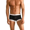 Underbyxor sexiga andningsbara herrboxare underkläder boxare shorts män boxershorts manliga trosor för man solida färgöversikt