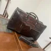 Duffel Bags Seetoo Bay Crocodile Skin Кожа Большая туристическая сумка для одежды для одежды с ремешками оленя Velvet Ondere Colorsed 30 50 см 24 см.