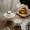 Teaware Sets Mountain Chinese Travel White Gaiwan Tea Set Ceramic Porcelain Tureen Cup Creative Bowl Ceremony