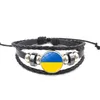 Proste modne bransoletki dla kobiet dla kobiet mężczyzn Ukraińska flaga Bransoletka Bransoletka Dumna biżuteria patriotyzm