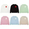 Paris Amis AM I Cardigan Sweater Winter Warm Designer Sweat France Fashion Brand a Word Heart Love Embroidery Casual Hoodies Amiparis Amisweater B3QX