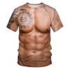 Camisetas masculinas musculares de superfície de grande tamanho masculino 3D de streetwear moda de moda de hip hop harajuku casual