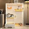 Cat Carriers Nordic Cages With Toilet Transparent House Luxury Villa Home Indoor Cabinet Litter Box Integrated Cage