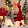 Poupée de noël elfe Gnome avec lumière LED, décorations de noël, chapeau tricoté nain, lueur Rudolf, cadeaux du nouvel an