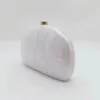 Evening Bags Brand Woman Casual Cute Box Clutch Purse Pearl Rose Red White Apricot Half Moon Women Handbags Acrylic Luxury Party Evening Bags 231113