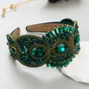 Hair Clips Headband French Vintage Light Luxury Heavy Work High-end Sense Rhinestones Wide-headbanded Ball Accessorries