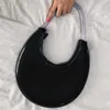 مصمم فاخر العلامة التجارية الأصلية Half Moon Bag للنساء حقائب كبيرة من الكتف في محفظة سرج الصلابة