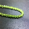 チャーム3.5mm 1 strand/パック天然クリソライトペリドットストーンラウンドセクションルーズビーズストランドジュエリー発見アクセサリー