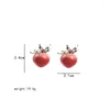 Dangle Earrings Korean Pink Peach Big Drop For Women Girls Sweet Cute Summr Fruit Jewelry Fashion Statement Pendant Earring 2023