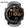 North Edge Men's Digital Watch Waterproof 50m Running Sports Pedometer Stopwatch Watch Heart Rise Admand Android iOS Relogio