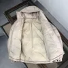 2023 Vinterkvinnor ner jackor Parka Raccoon Hooded Coat Downs Thick Warm Parkas Outlet Outdoor Sport Womens Jacke Beige