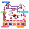 Giocattoli di apprendimento Bambino Montessori Early Educational Math Cerchi di legno Bead Wire Labirinto Abaco Puzzle Per bambini Ragazzo Ragazza Regalo 230412