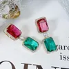 Dangle Earrings Luxury Fashion Simple Geometric Square Color Summer Sweet Classic Cube Elegant Dangles Jewelry