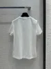 Damessweaters 2023 Dames lente- en zomermode Klassiek comfortabel meisjesachtig T-shirt met ronde hals en korte mouwen