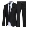 Ternos masculinos blazers terno masculino de duas peças vestido de negócios profissional pequeno oeste decoração corpo formal elegante botões bolsos blazer vestido de casamento 231113