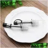 Bar Tools Flow Wine Bottle Pour Spout Stopper Stainless Steel Liquor Spirit Pourer Anti-Dust Rubber Lids Barware Christmas Party Suppl Otmjr