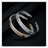 Bangle ZG open ontwerp geweven armband voor vrouwen met twee kleuren koper materiaal mode monster armbanden sieraden cadeau