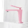 Bathroom Sink Faucets Basin Mixer Faucet Tap Pink Brass And Cold Single Hole Bath Handle Wash Torneira