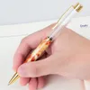 DIY PEN MARBLE CRYSTAL BALLPOINT PENNS handgjorda självmonterande sandskal Glitter Foating Dh87