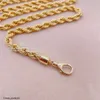 Pendant Necklaces 18K Solid Gold Rope Chain for Men Pure Au750 Gold Necklace Jewelry Custom Gift Idea with Real Gold Chain Au750