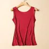 Camisoles Tanks 50% Pure Silk Tank top undershirt women sleeveless top shirt vest camisoles summer bottoming mujer 230413