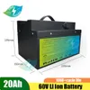 18650 baterias ricaricabili 60v 20Ah per batteria al litio di accumulo solare agli ioni di litio per auto e-bike con caricabatterie