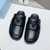 Designer Womenslider Beach Luxury Woman Slippers Wholesale Price Leather Rubber Sandal Shoes High Quality Marshmallow med Original Box Dust-Bag Size 35-40