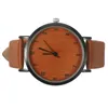 Wristwatches Ladies Quartz Watch Digital Kids Wood Grain Pattern Accessories Stainless Steel Woman