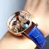 V2 Static Version Swiss Quartz Mens Watch Astronomical Tourbillon Skeleton Aventurine Dial EPIC X CHRONO CR7 Steel Rose Gold Hello264A