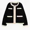 Women's Jackets QWEEK Korean Style Fleece Black Cardigan For Women Winter Warm Chic And Elegant Woman Jacket Female Lamb Wool Outerwear