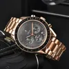 Orologi da polso OMG Orologi di marca originali da uomo di lusso multifunzione automatico con data cronografo al quarzo in acciaio Clcoks Il venditore consiglia