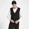 Coletes masculinos alsey miyake plissado negócio elegante terno colete 2023 quatro estações moda masculina moda single-breasted casual roupas masculinas