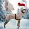 犬のアパレル暖かい冬の大きな犬の服ミディアムラージドッグ用の高品質のペットジャケットコートワイマラナーグレイハウンドブティック服服231110