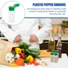 収納ボトルジャーボトルペッパーシェーカーソルトプラスチック容器調味料ジャーシェーカーの調味料は空の砂糖調味料をクリアすることができます