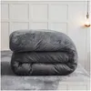 Set di biancheria da letto Set di biancheria da letto Inverno morbido caldo bifacciale Trapunta Veet Letto Er Peluche Ispessimento Set piumino 230506 Consegna di goccia Giardino domestico Dhff2