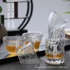 Gobelets faits à la main japonais martelé verre à vin étranger whisky maison créative bière cristal 230413