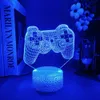 Nyhetsartiklar 3d Night Lamp Gaming Room Desk Setup Lighting Decor på bordets spelkonsol Ikon Bedside Light Christmas Gift 231113